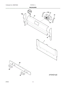 02 - Backguard parts for Electrolux Range FFGF3011LWG from AppliancePartsPros.com