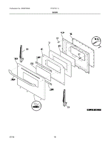 06 - Door parts for Electrolux Range FFGF3011LWG from AppliancePartsPros.com