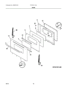 06 - Door parts for Electrolux Range FFGF3011LWJ from AppliancePartsPros.com