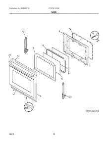 06 - Door parts for Electrolux Range FFGF3011RSA from AppliancePartsPros.com
