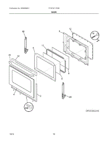 06 - Door parts for Electrolux Range FFGF3011RSB from AppliancePartsPros.com