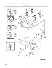 05 - Burner parts for Frigidaire Range FFGF3013ZWC from AppliancePartsPros.com