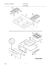 09 - Top / Drawer parts for Frigidaire Range FFGF3013ZWC from AppliancePartsPros.com
