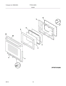 11 - Door parts for Frigidaire Range FFGF3013ZWC from AppliancePartsPros.com
