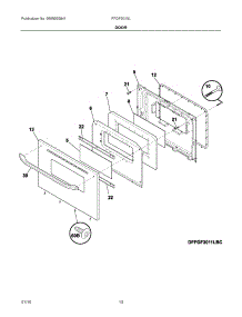 06 - Door parts for Electrolux Range FFGF3015LBE from AppliancePartsPros.com