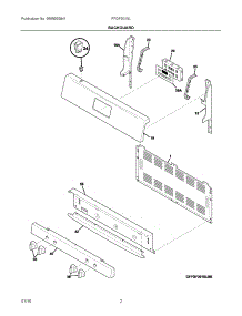 02 - Backguard parts for Electrolux Range FFGF3015LWE from AppliancePartsPros.com