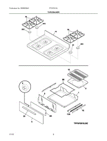 05 - Top / Drawer parts for Electrolux Range FFGF3015LWE from AppliancePartsPros.com
