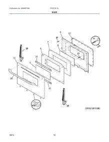 06 - Door parts for Electrolux Range FFGF3015LWF from AppliancePartsPros.com