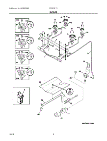 03 - Burner parts for Electrolux Range FFGF3017LBG from AppliancePartsPros.com