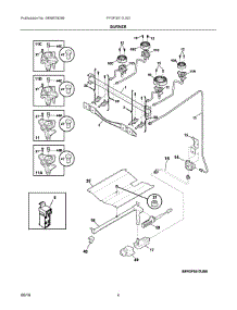 03 - Burner parts for Electrolux Range FFGF3017LSG from AppliancePartsPros.com