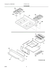 05 - Top / Drawer parts for Electrolux Range FFGF3017LSG from AppliancePartsPros.com