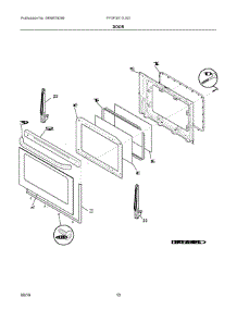 06 - Door parts for Electrolux Range FFGF3017LSG from AppliancePartsPros.com