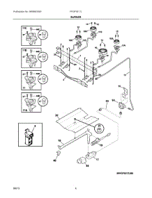 03 - Burner parts for Electrolux Range FFGF3017LWF from AppliancePartsPros.com