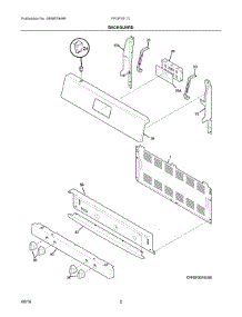 02 - Backguard parts for Electrolux Range FFGF3017LWH from AppliancePartsPros.com