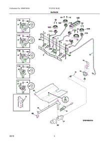 03 - Burner parts for Electrolux Range FFGF3019LBD from AppliancePartsPros.com