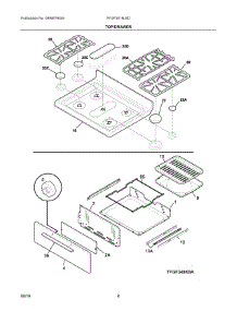 05 - Top / Drawer parts for Electrolux Range FFGF3019LBD from AppliancePartsPros.com