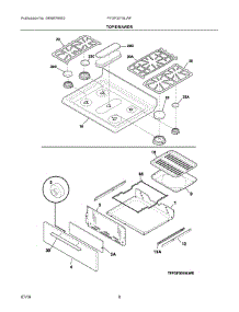 05 - Top / Drawer parts for Electrolux Range FFGF3019LWF from AppliancePartsPros.com