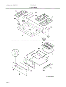 05 - Top / Drawer parts for Electrolux Range FFGF3019LWG from AppliancePartsPros.com