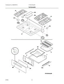 05 - Top / Drawer parts for Electrolux Range FFGF3019LWH from AppliancePartsPros.com
