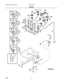 03 - Burner parts for Electrolux Range FFGF3019LWJ from AppliancePartsPros.com