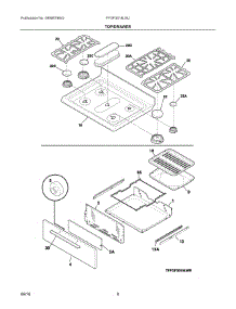 05 - Top / Drawer parts for Electrolux Range FFGF3019LWJ from AppliancePartsPros.com