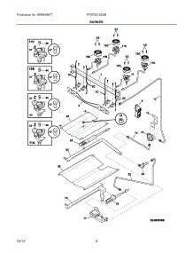 03 - Burner parts for Electrolux Range FFGF3021ZWE from AppliancePartsPros.com