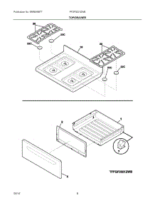 05 - Top / Drawer parts for Electrolux Range FFGF3021ZWE from AppliancePartsPros.com