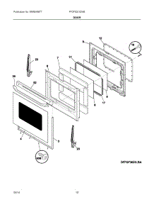 06 - Door parts for Electrolux Range FFGF3021ZWE from AppliancePartsPros.com