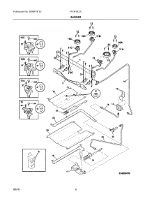 03 - Burner parts for Electrolux Range FFGF3023LBG from AppliancePartsPros.com