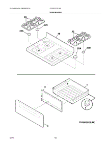 05 - Top / Drawer parts for Electrolux Range FFGF3023LME from AppliancePartsPros.com