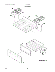 05 - Top / Drawer parts for Electrolux Range FFGF3023LMF from AppliancePartsPros.com