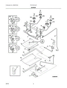 03 - Burner parts for Electrolux Range FFGF3023LSF from AppliancePartsPros.com