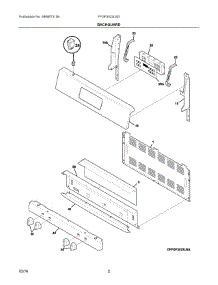 02 - Backguard parts for Electrolux Range FFGF3023LSG from AppliancePartsPros.com