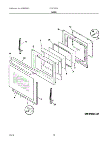 06 - Door parts for Electrolux Range FFGF3023LWF from AppliancePartsPros.com