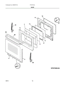 06 - Door parts for Electrolux Range FFGF3023LWG from AppliancePartsPros.com