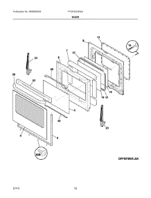 06 - Door parts for Electrolux Range FFGF3024RSA from AppliancePartsPros.com