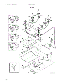 03 - Burner parts for Electrolux Range FFGF3024RWA from AppliancePartsPros.com