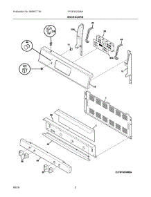 02 - Backguard parts for Electrolux Range FFGF3024SSA from AppliancePartsPros.com