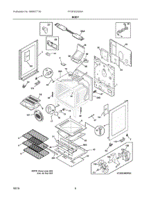 04 - Body parts for Electrolux Range FFGF3024SSA from AppliancePartsPros.com