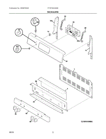 02 - Backguard parts for Electrolux Range FFGF3024SSB from AppliancePartsPros.com