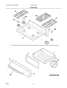 05 - Top / Drawer parts for Electrolux Range FFGF3024SSB from AppliancePartsPros.com