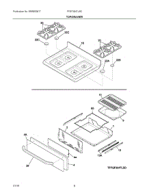 05 - Top / Drawer parts for Electrolux Range FFGF3047LSG from AppliancePartsPros.com