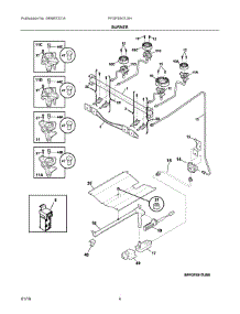 03 - Burner parts for Electrolux Range FFGF3047LSH from AppliancePartsPros.com