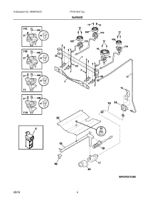 03 - Burner parts for Electrolux Range FFGF3047LSJ from AppliancePartsPros.com