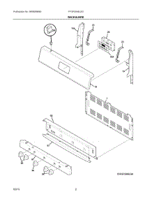 02 - Backguard parts for Electrolux Range FFGF3049LSG from AppliancePartsPros.com