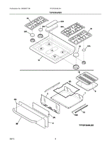 05 - Top / Drawer parts for Electrolux Range FFGF3049LSH from AppliancePartsPros.com