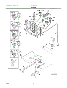 03 - Burner parts for Electrolux Range FFGF3049LSJ from AppliancePartsPros.com