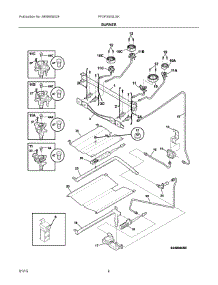 03 - Burner parts for Electrolux Range FFGF3053LSK from AppliancePartsPros.com