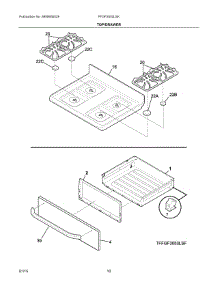 05 - Top / Drawer parts for Electrolux Range FFGF3053LSK from AppliancePartsPros.com