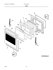 06 - Door parts for Electrolux Range FFGF3053LSK from AppliancePartsPros.com